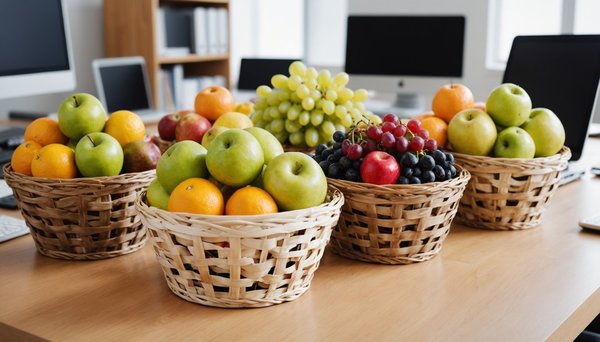 Corbeilles de fruits au bureau : une option saine et pratique